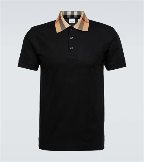 burberry pique polo|Burberry polo shirt black.